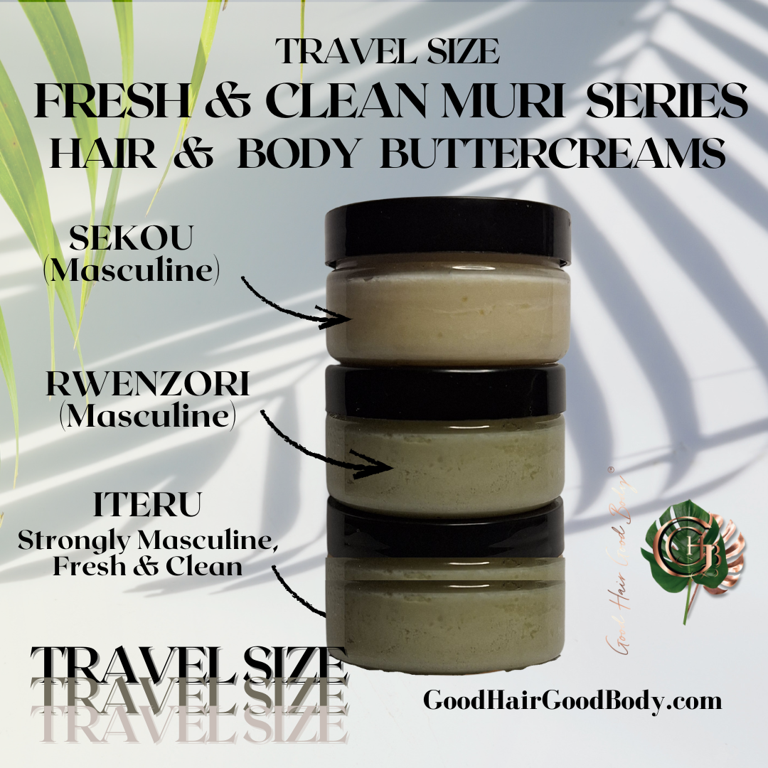 Masculine Travel Size Trios - Muri Series Hair & Body Buttercreams