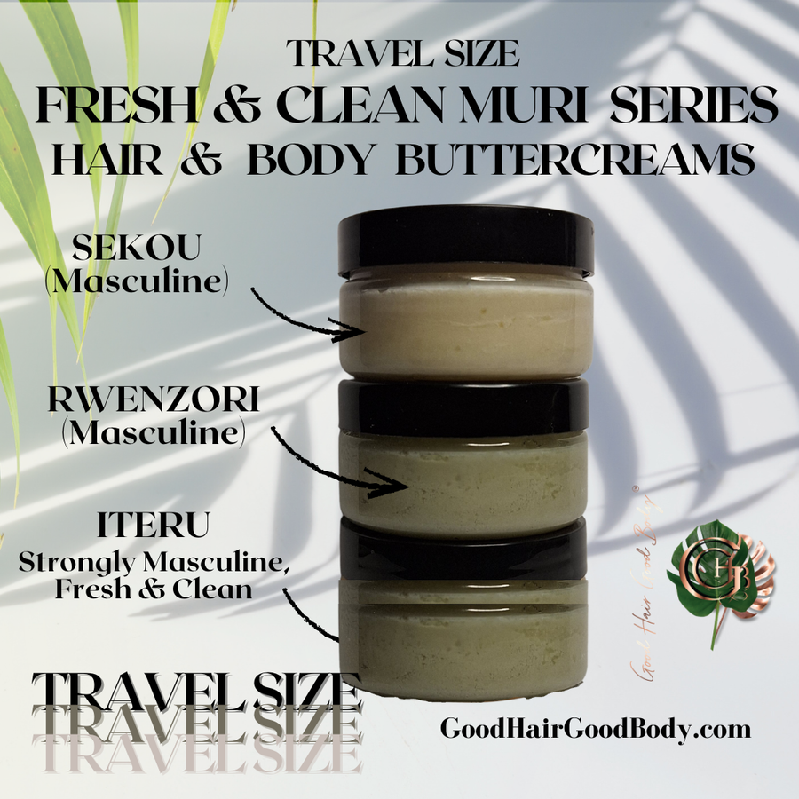 Masculine Travel Size Trios - Muri Series Hair & Body Buttercreams