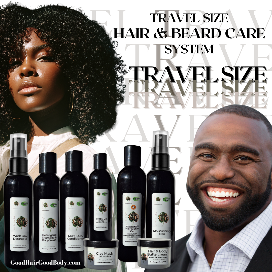 Travel-Size Hair & Beard Care System - Moisture Max Formula