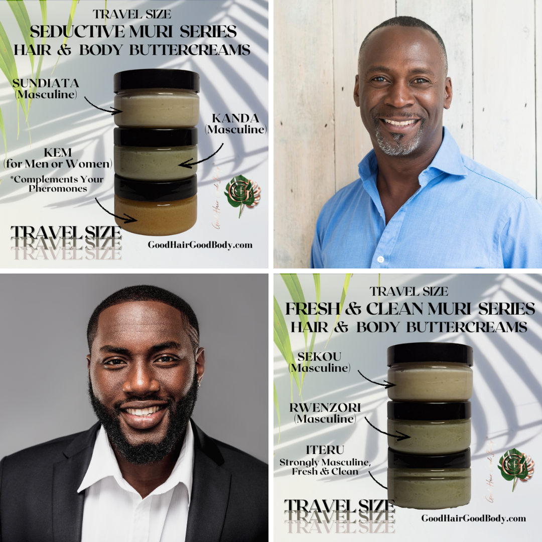Masculine Travel Size Trios - Muri Series Hair & Body Buttercreams