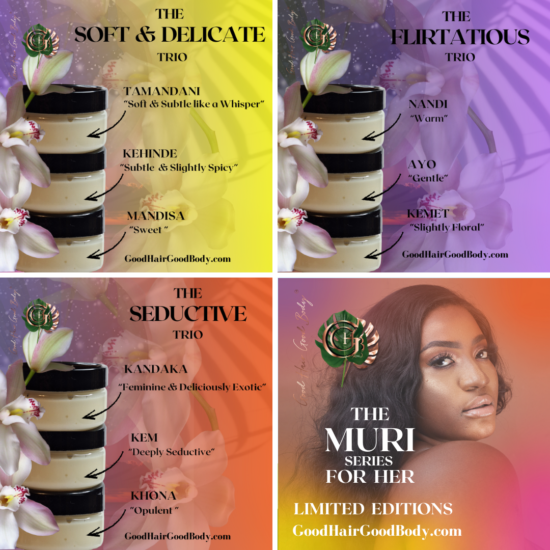 Feminine Travel Size Trios - Muri Series Hair & Body Buttercreams