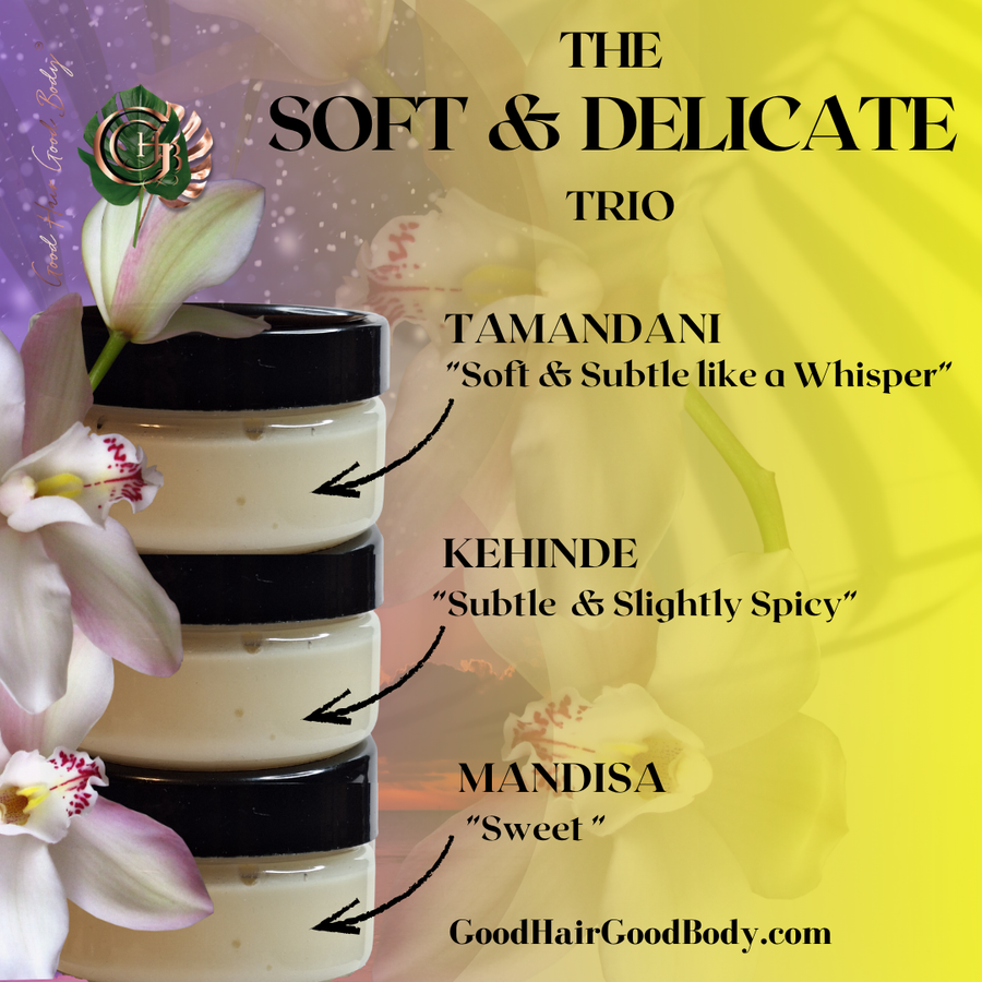 Feminine Travel Size Trios - Muri Series Hair & Body Buttercreams