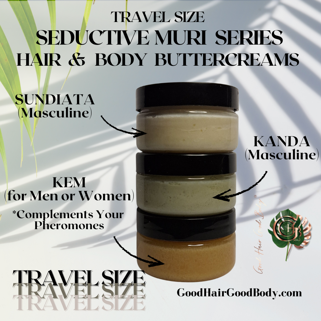 Masculine Travel Size Trios - Muri Series Hair & Body Buttercreams
